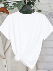 Floral Poppy Casual Crew Neck T-shirt