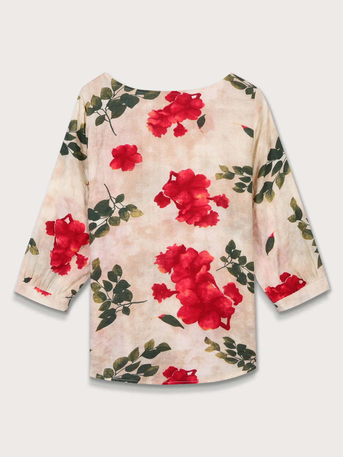 Floral Round Neck Blouse