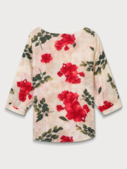 Floral Round Neck Blouse