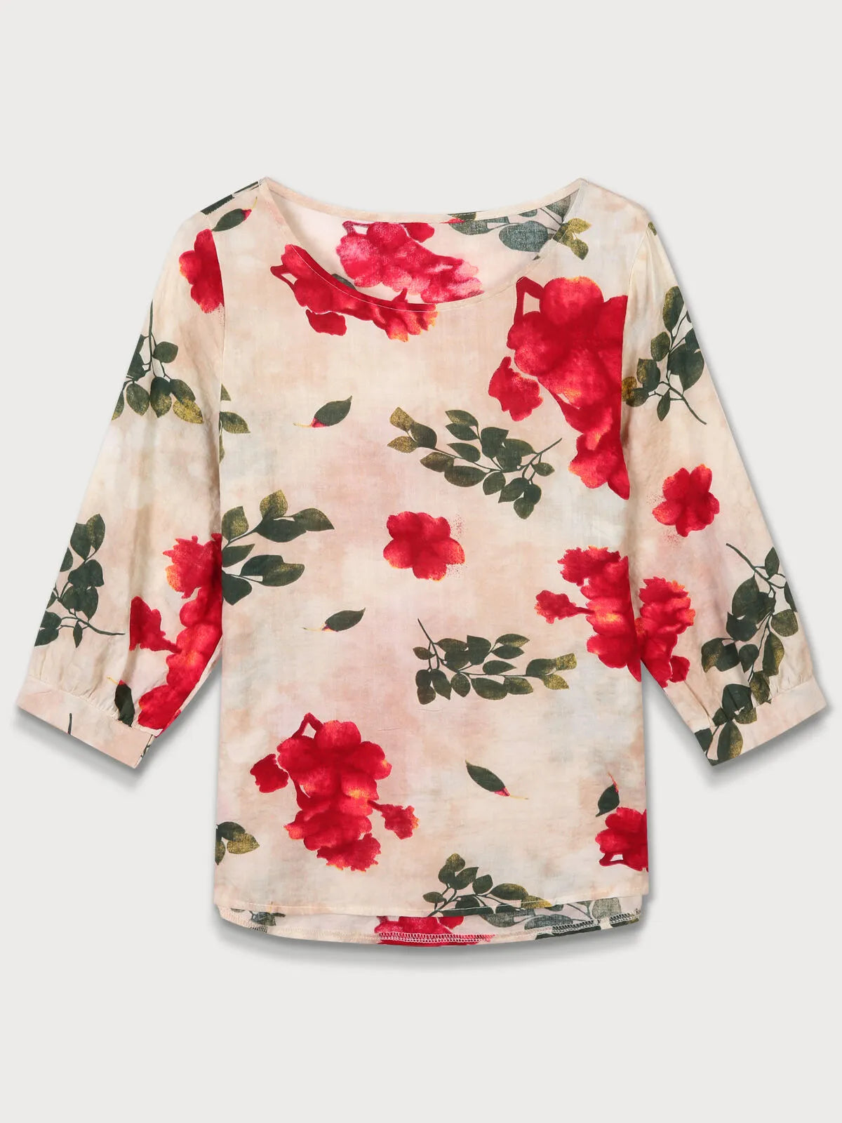 Floral Round Neck Blouse