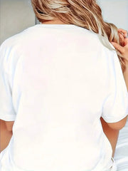 Floral Print Slogan Not All Great Minds Think Alike Round Neck T-shirt
