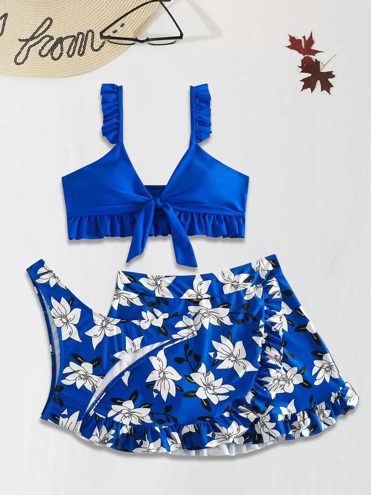 Floral Ruffles High Rise Bikini Sets