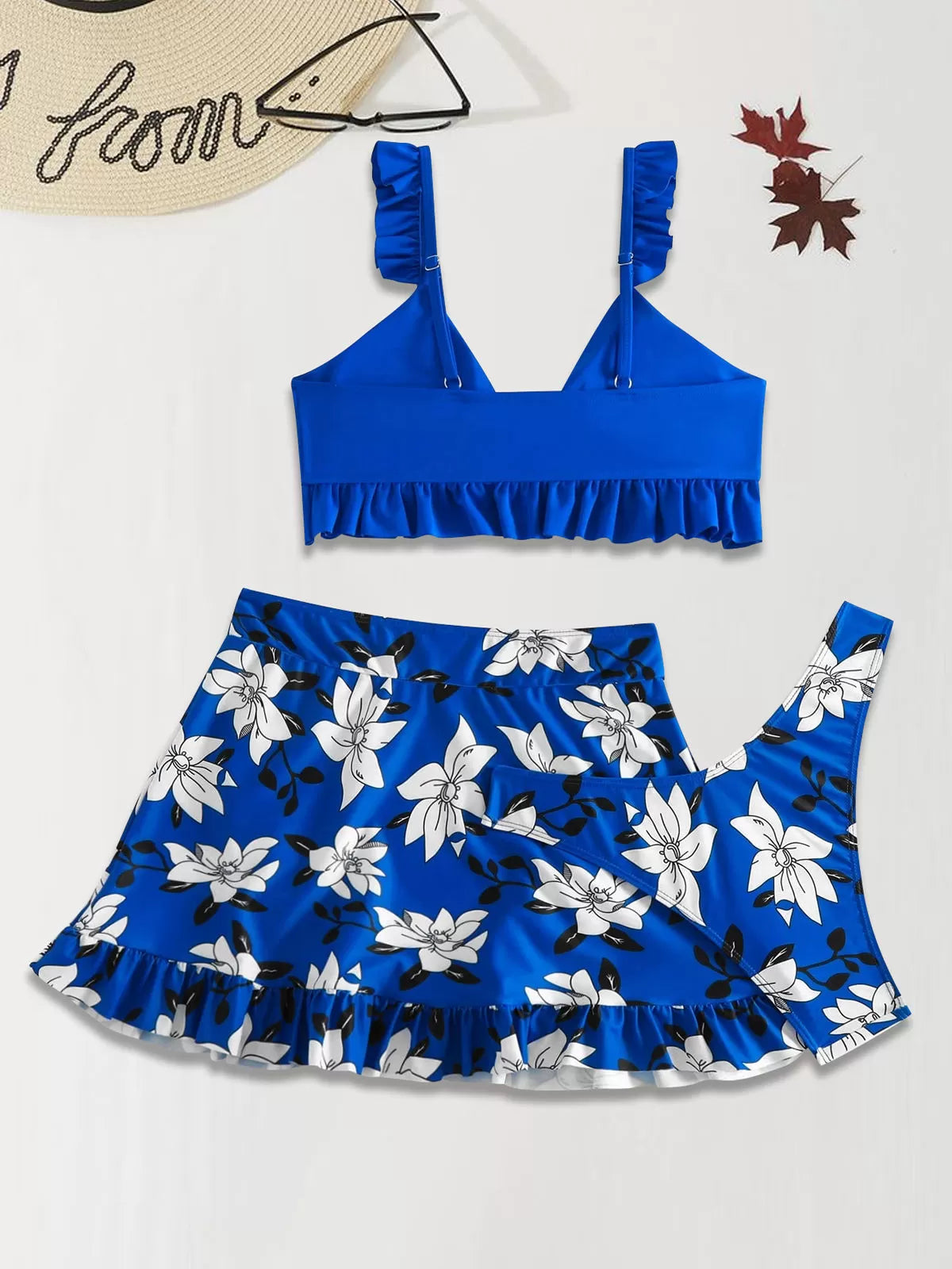Floral Ruffles High Rise Bikini Sets