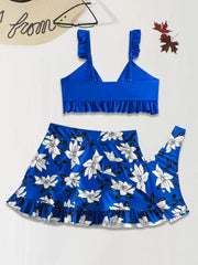 Floral Ruffles High Rise Bikini Sets