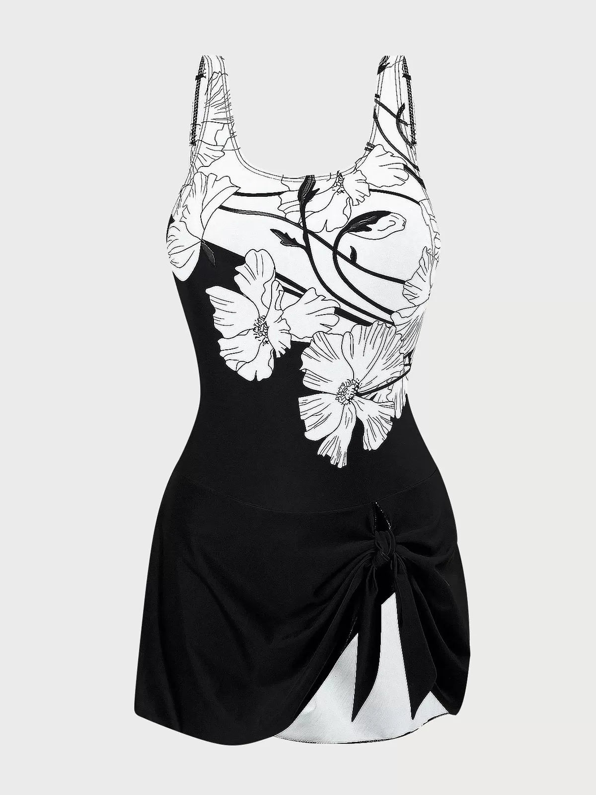 Floral Scoop Fabric One-piece