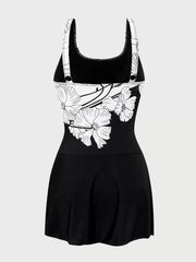 Floral Scoop Fabric One-piece
