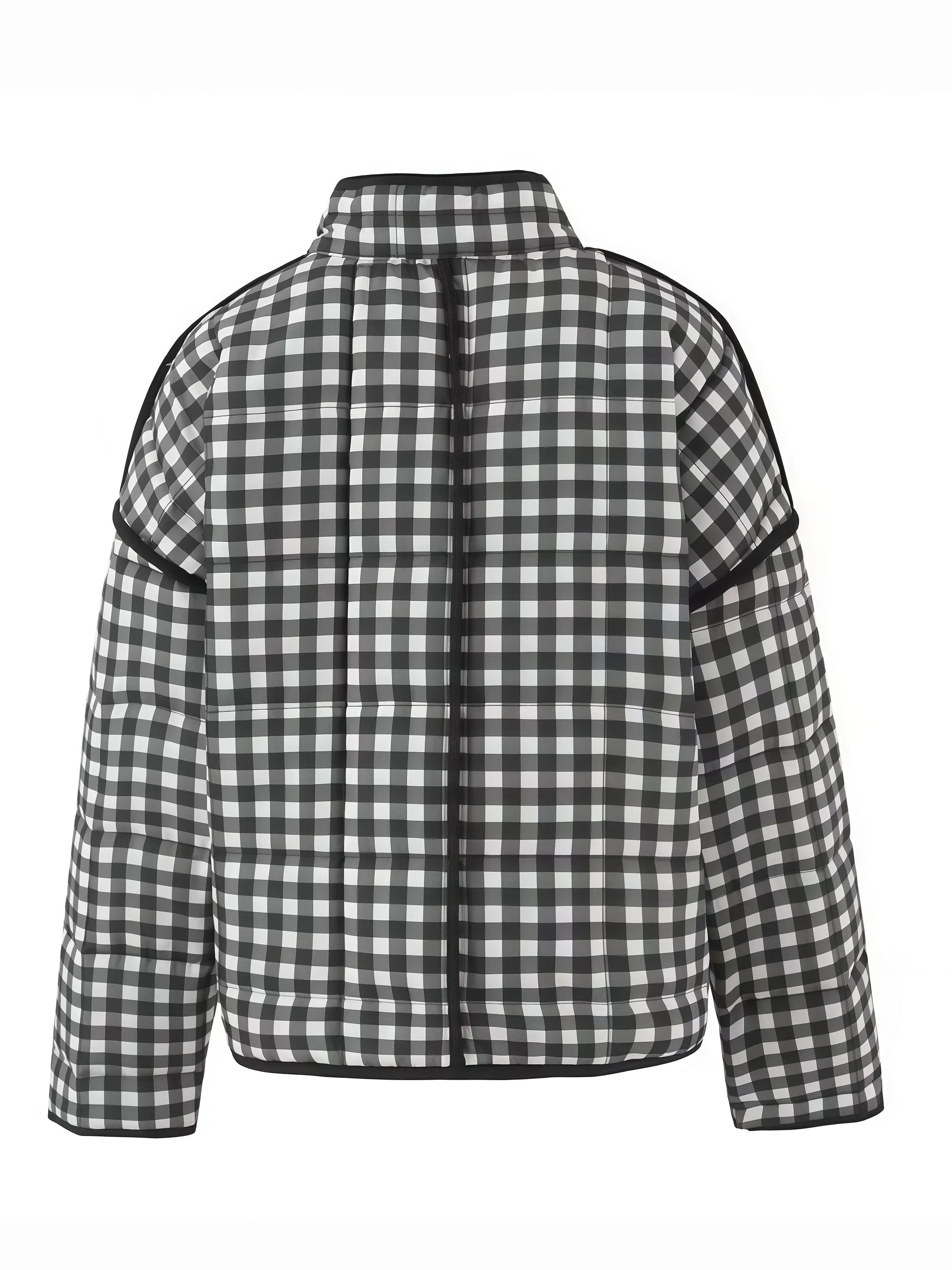 Floral Stand Collar Outwear Coat