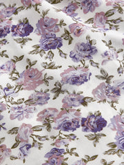 Ditsy Floral Suspender Wrinkle Short Tiered Dress