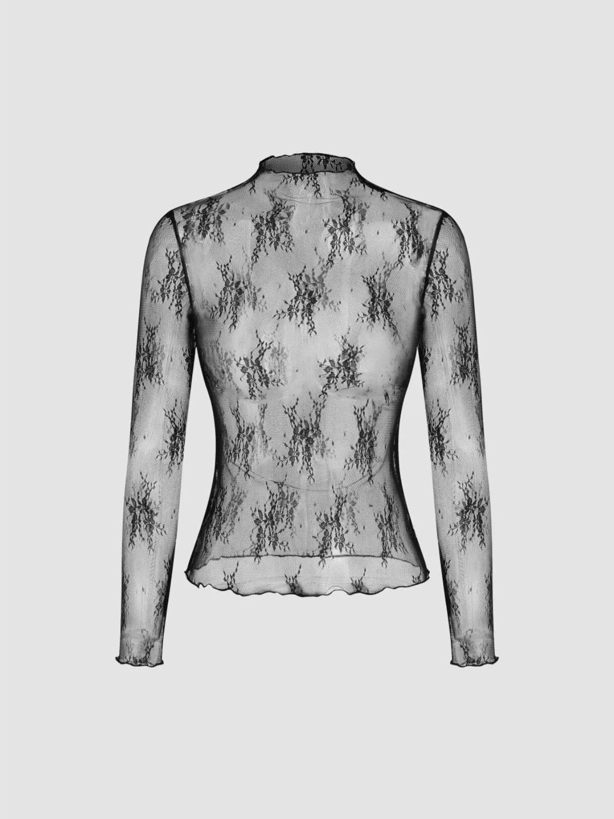 Solid Elegant Lace Floral T-shirt & Solid Pocket Overalls Suspender Pants Jumpsuit Set