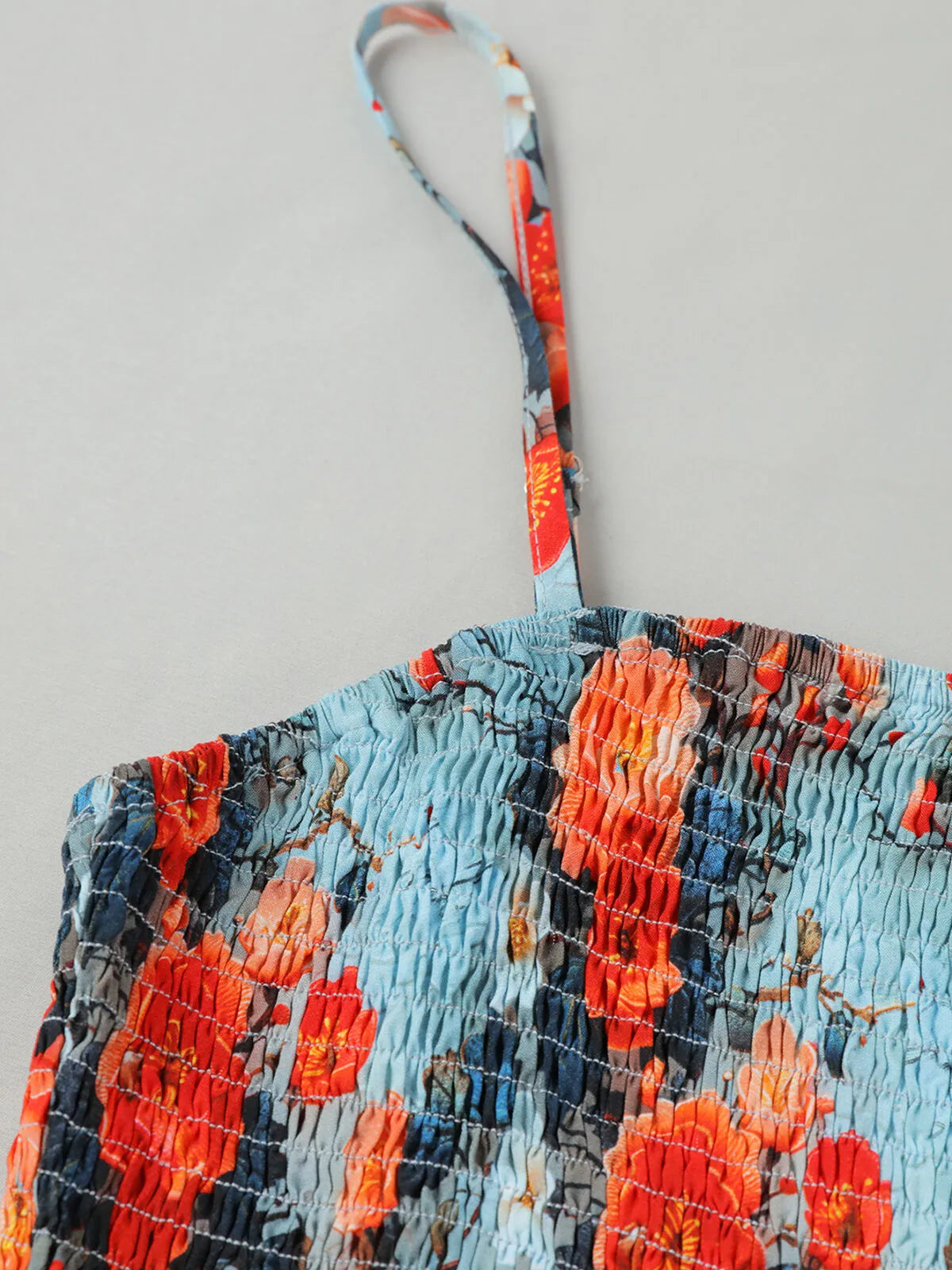 Floral Vacation Spaghetti Strap A-line Dress