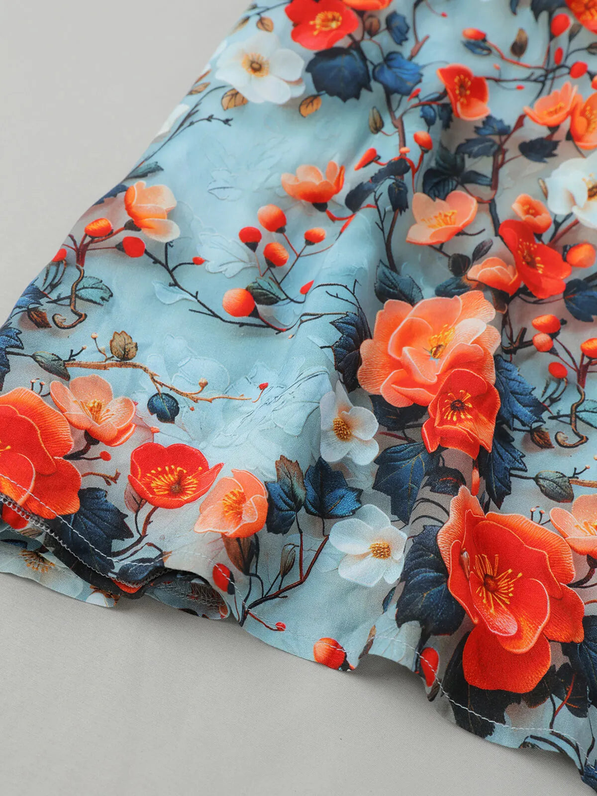 Floral Vacation Spaghetti Strap A-line Dress
