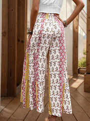 Flowy Vacation Geometric High Rise Palazzo Pants