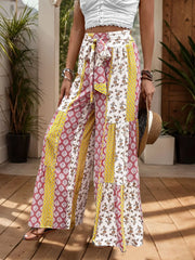 Flowy Vacation Geometric High Rise Palazzo Pants