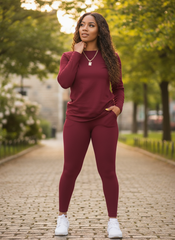 Comfortable and Breathable Sports T-shirt & High-waisted Slim Stretch Pants