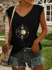 Geometric V-neck Tank