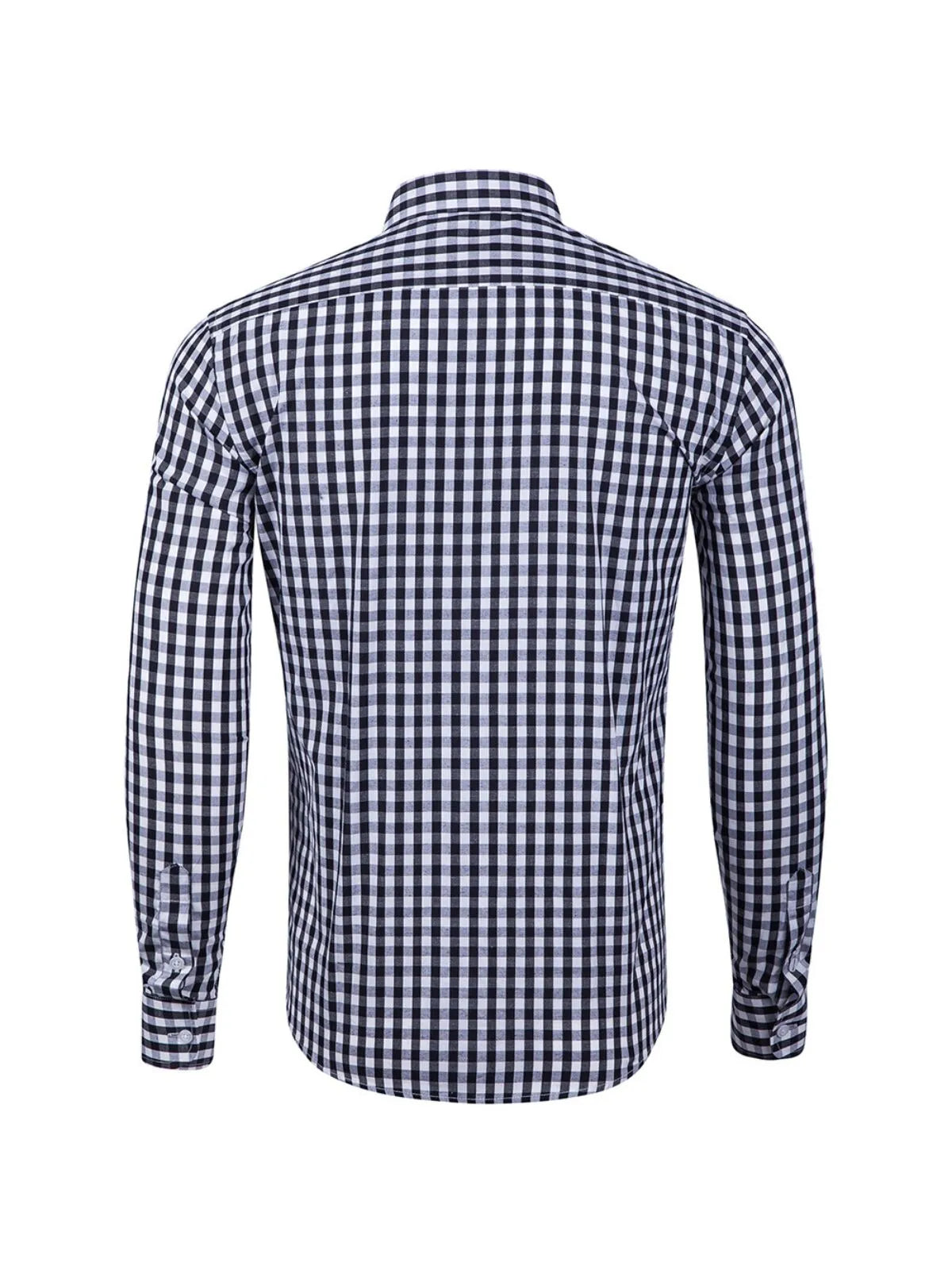 Gingham Plaid Lapel Regular Shirts