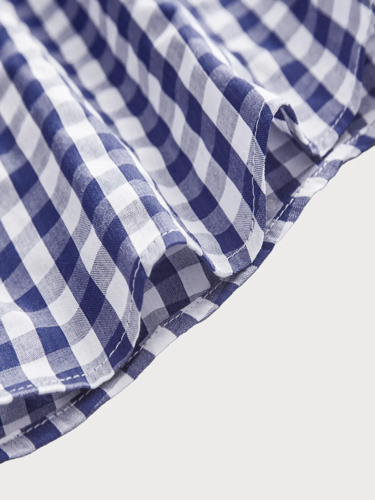 Gingham Plaid Lapel Regular Shirts