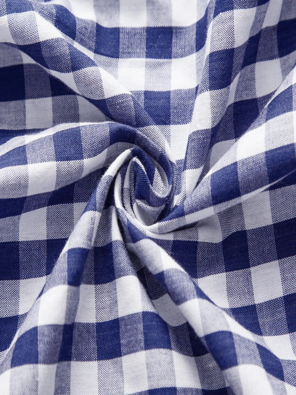 Gingham Plaid Lapel Regular Shirts
