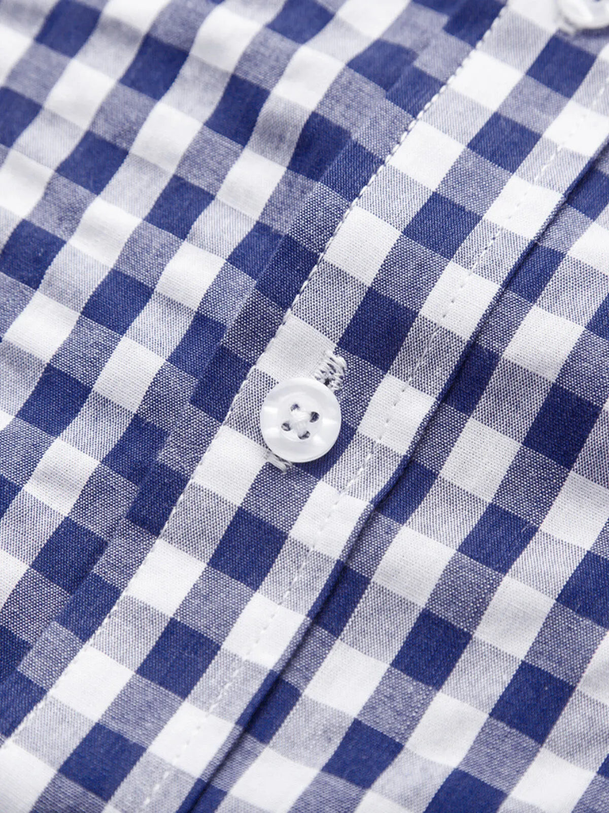 Gingham Plaid Lapel Regular Shirts