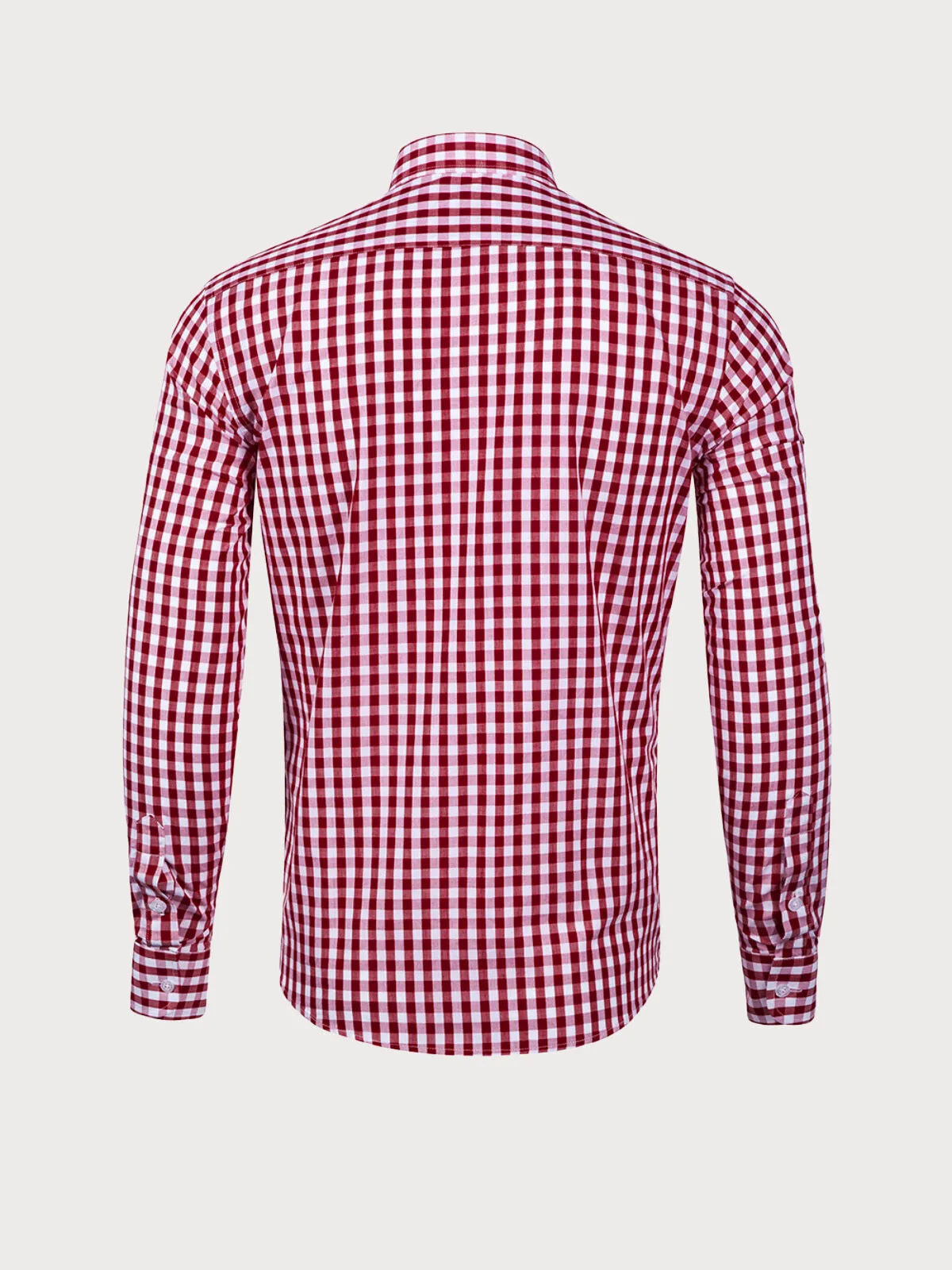 Gingham Plaid Lapel Regular Shirts