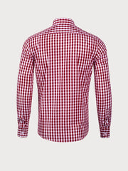 Gingham Plaid Lapel Regular Shirts
