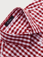Gingham Plaid Lapel Regular Shirts