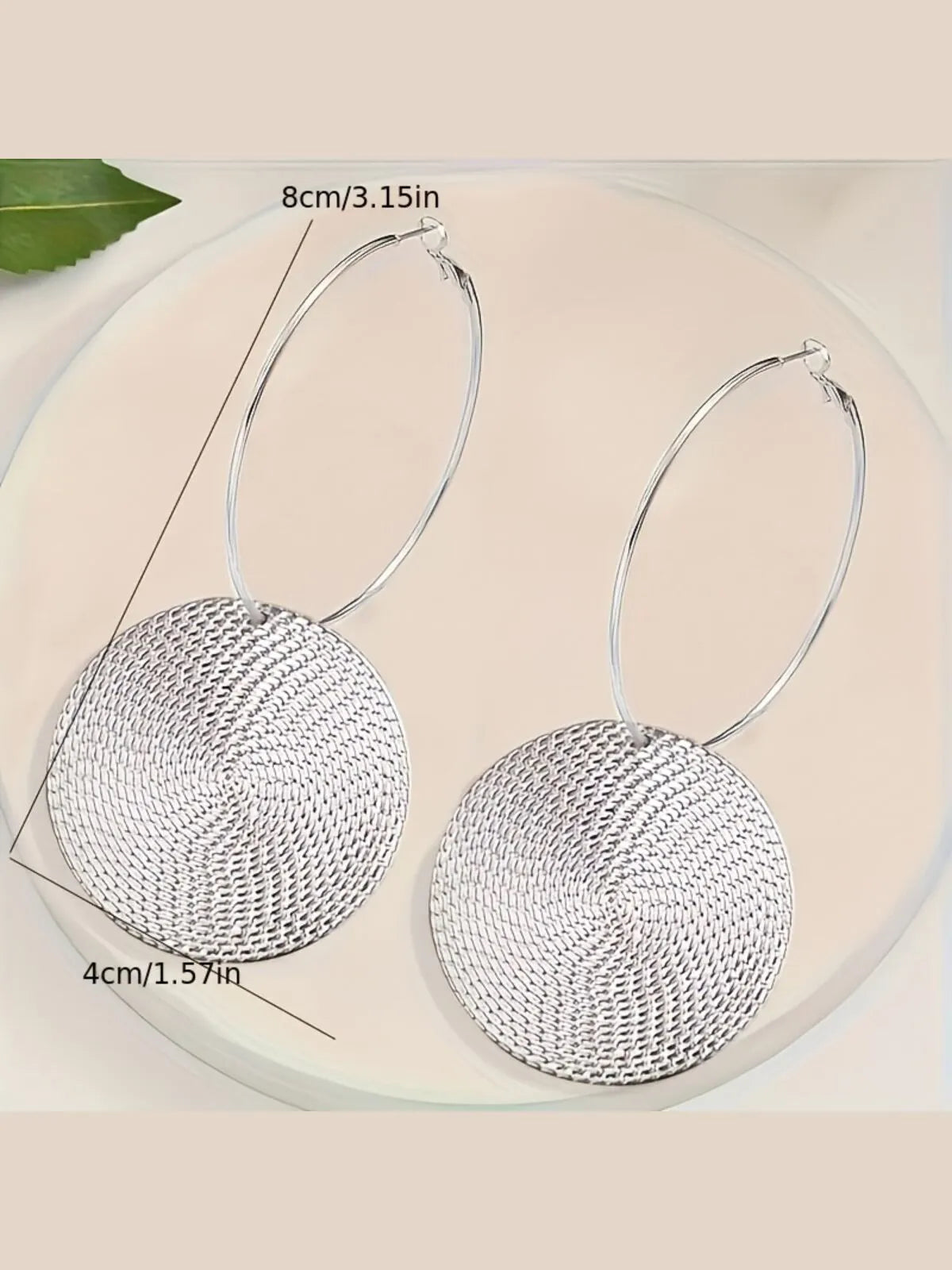 Party Fashionable Round Shaped Hoop Lightweight Earrings