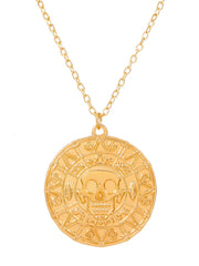 Gothic Style 1pc Graphic Skeleton Coin Alloy Necklace