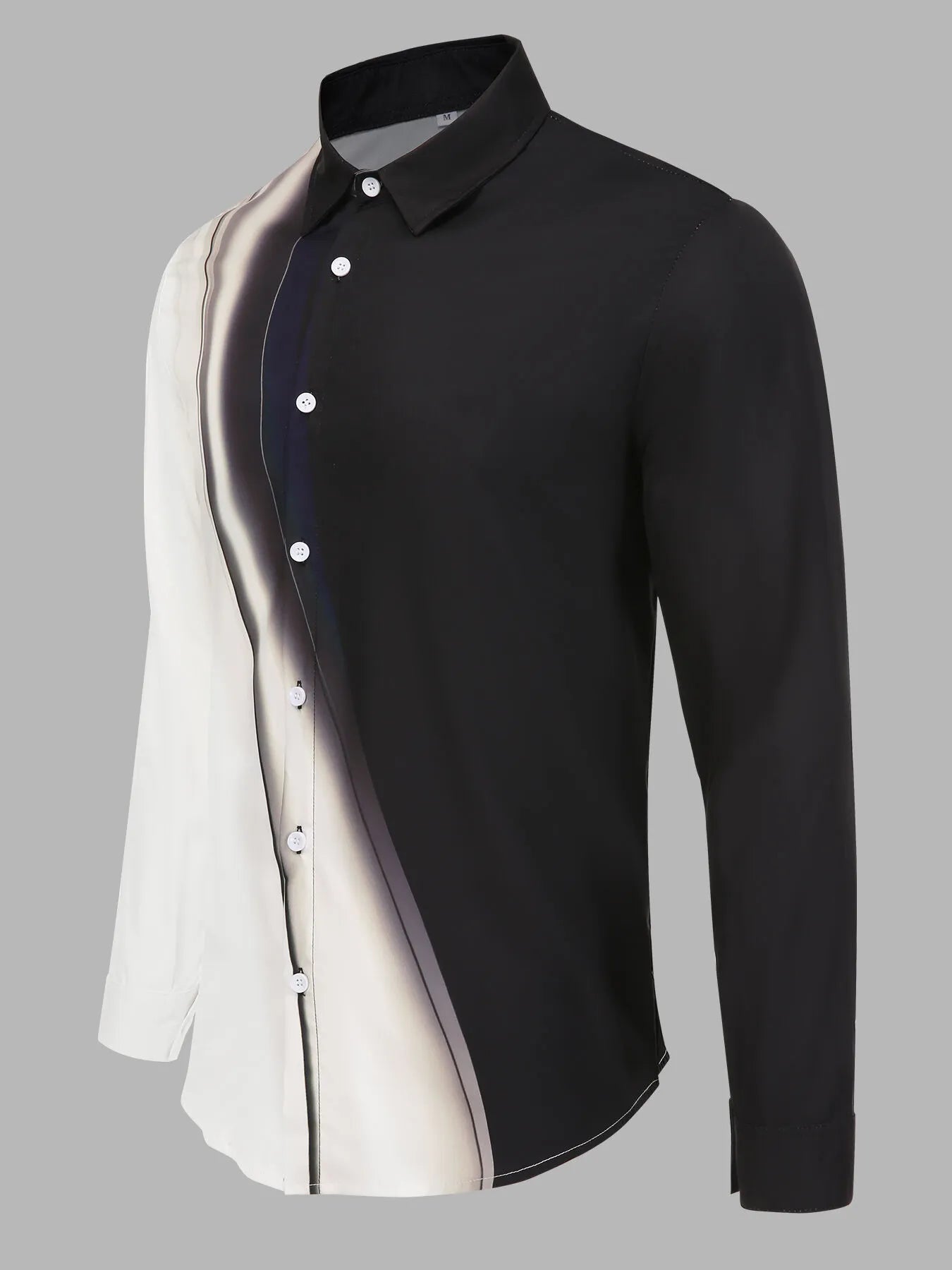 Gradient Button Lapel Regular Shirts