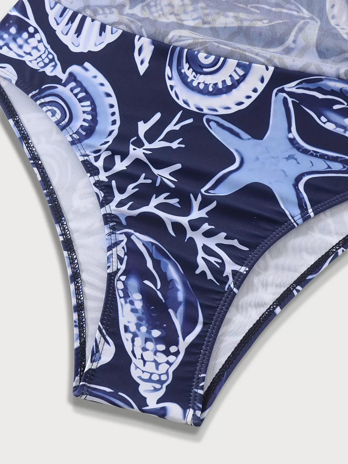 Graphic Backless Medium Rise Bikini Sets