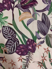 Plants Belt Lapel Skater Dress