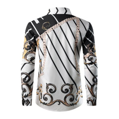 Graphic Button Lapel Shirts