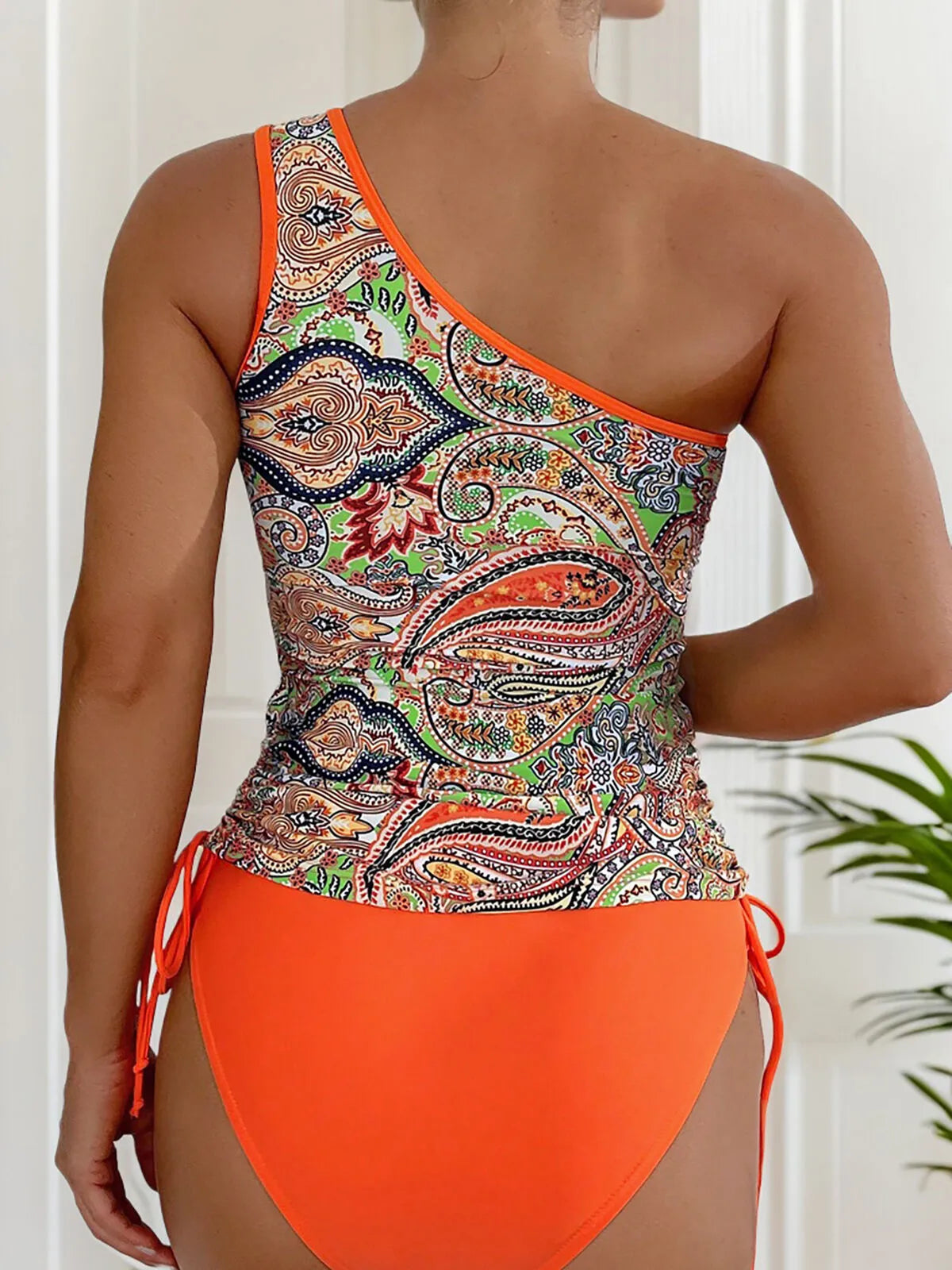 Graphic Knot Surplice Tankini 