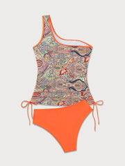 Graphic Knot Surplice Tankini 