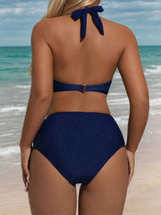 Graphic Lace-up Medium Rise Bikini 