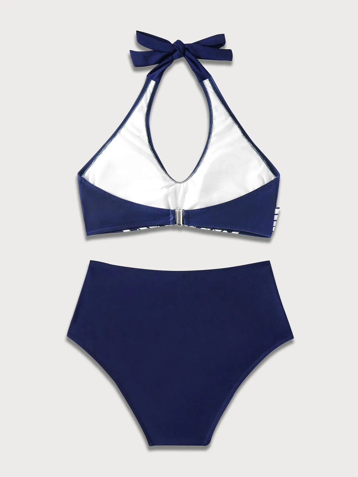 Graphic Lace-up Medium Rise Bikini 