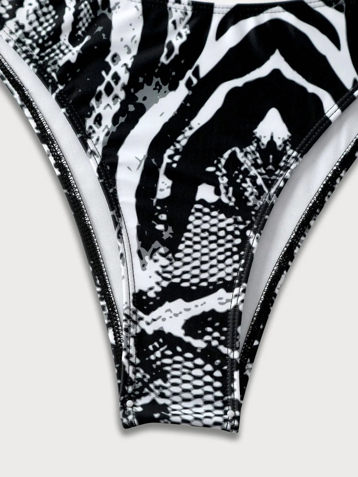 Graphic Snakeskin Low Rise Sexy Bikini Sets