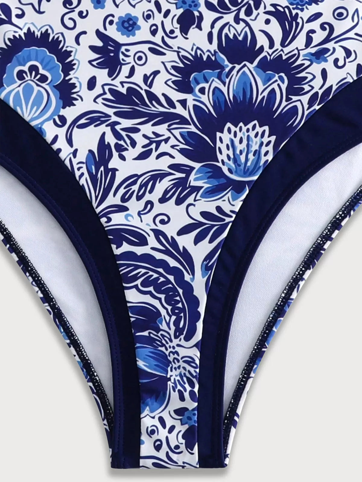 Graphic Plants Low Rise Spaghetti Strap Bikini 