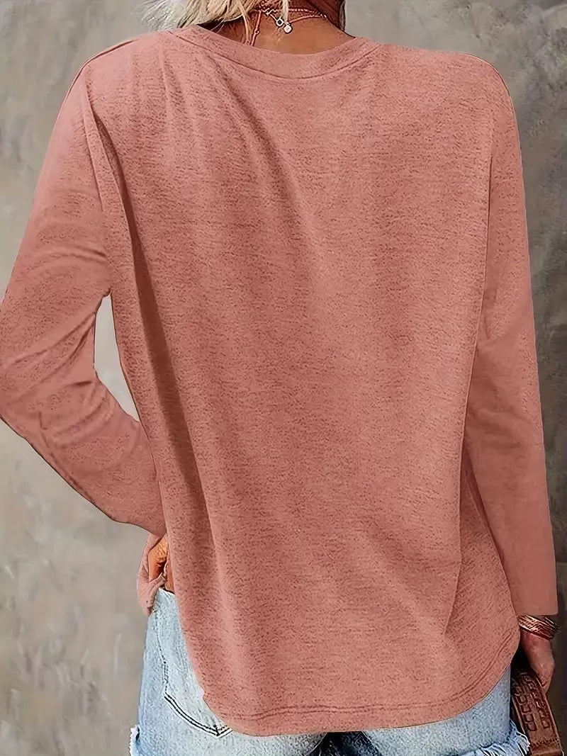 Graphic Round Neck Regular Sleeve Long Sleeve T-shirt