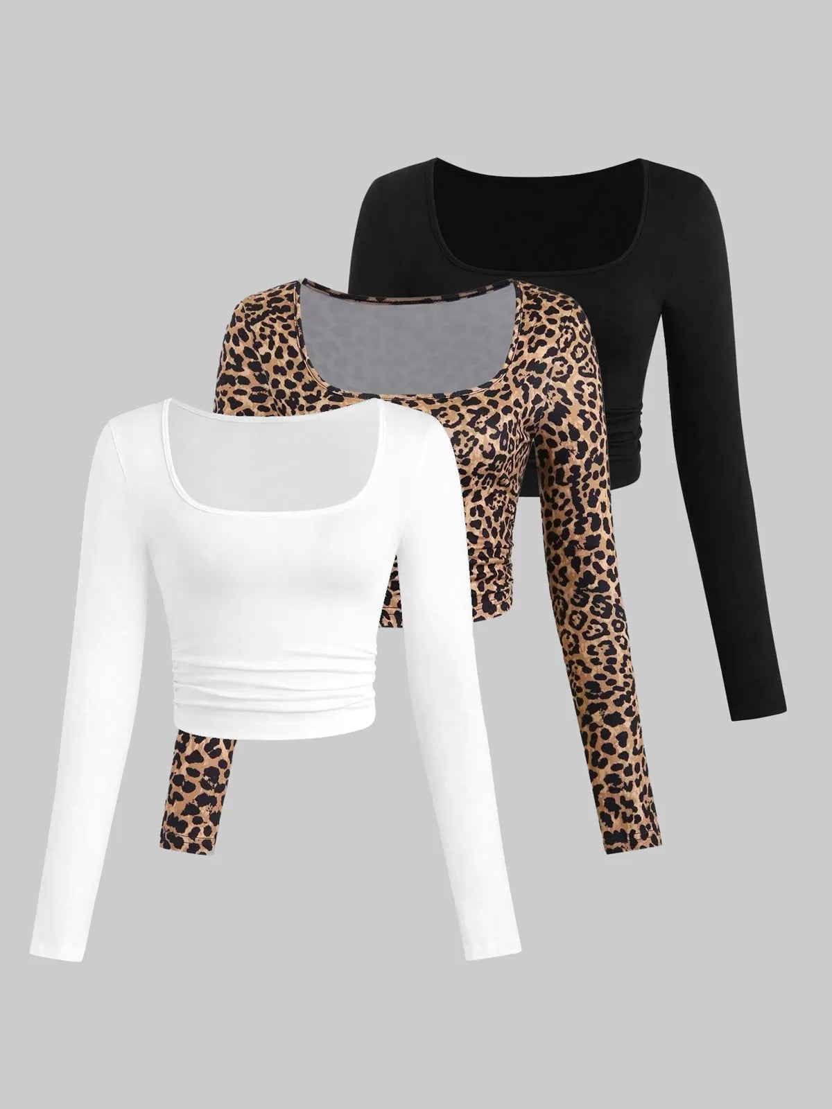 3-Pack Graphic Round Neck Regular Sleeve Long Sleeve T-shirt