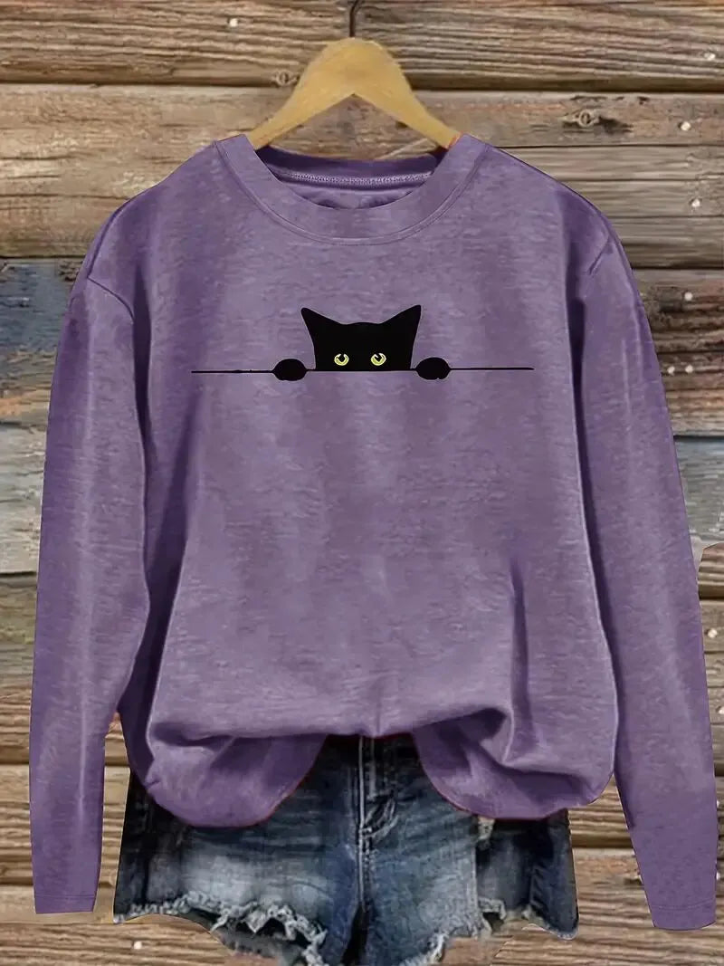 Graphic Round Neck Regular Sleeve Long Sleeve T-shirt