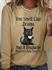 Graphic Round Neck Regular Sleeve Long Sleeve T-shirt