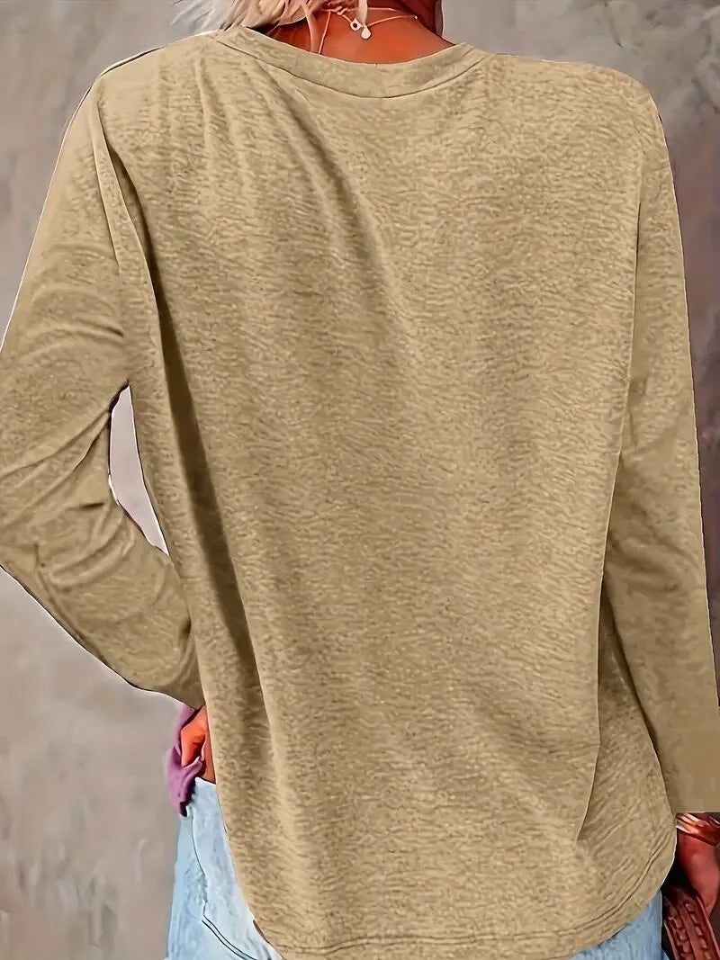 Graphic Round Neck Regular Sleeve Long Sleeve T-shirt