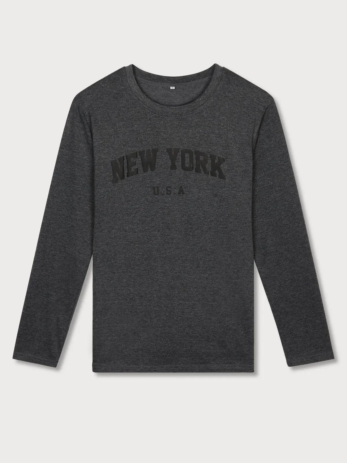 Graphic Round Neck Long Sleeve T-shirt