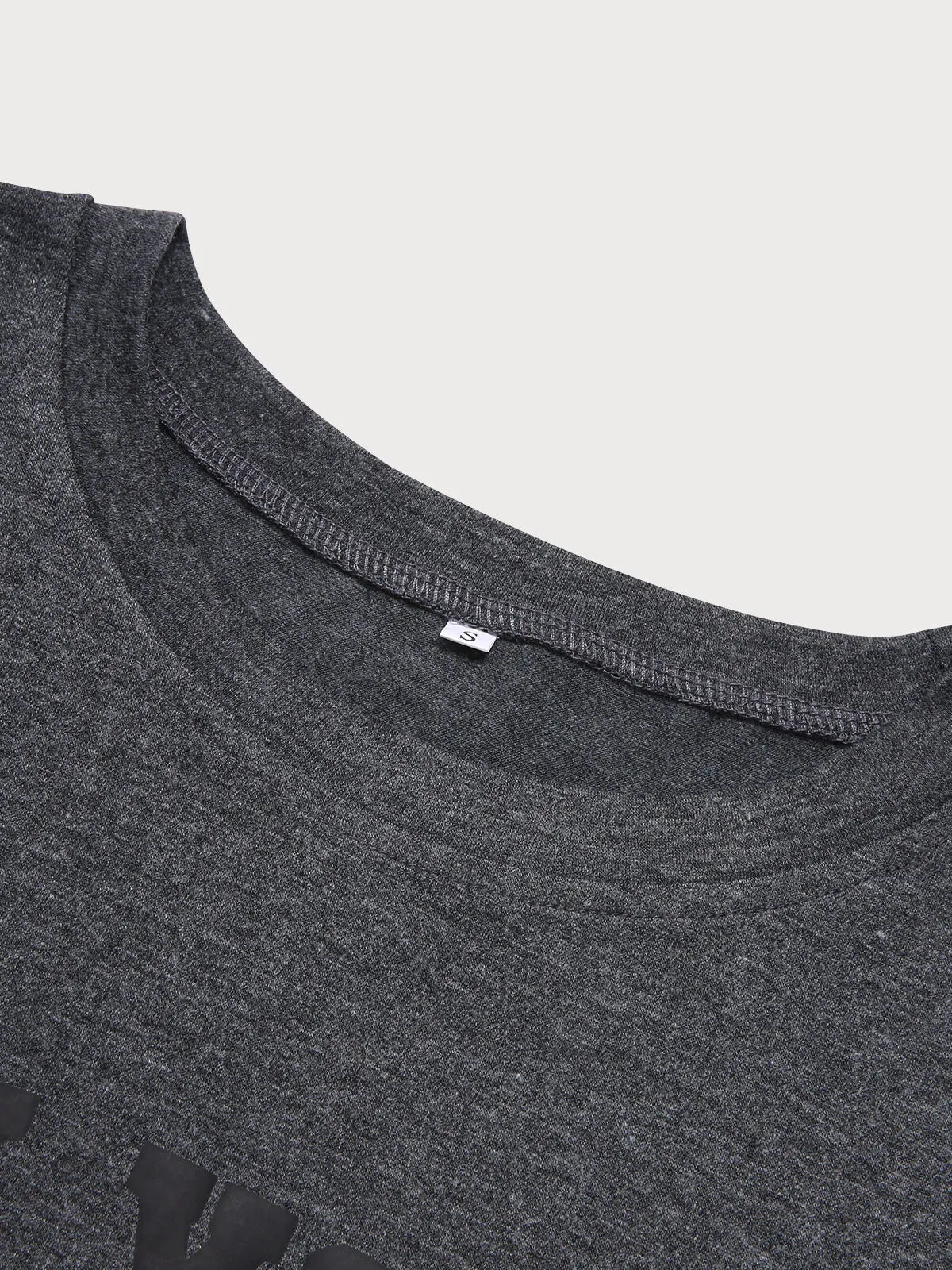 Graphic Round Neck Long Sleeve T-shirt