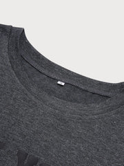 Graphic Round Neck Long Sleeve T-shirt