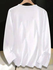 Graphic Round Neck Long Sleeve T-shirt
