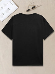 Graphic Round Neck Short Sleeve T-shirt