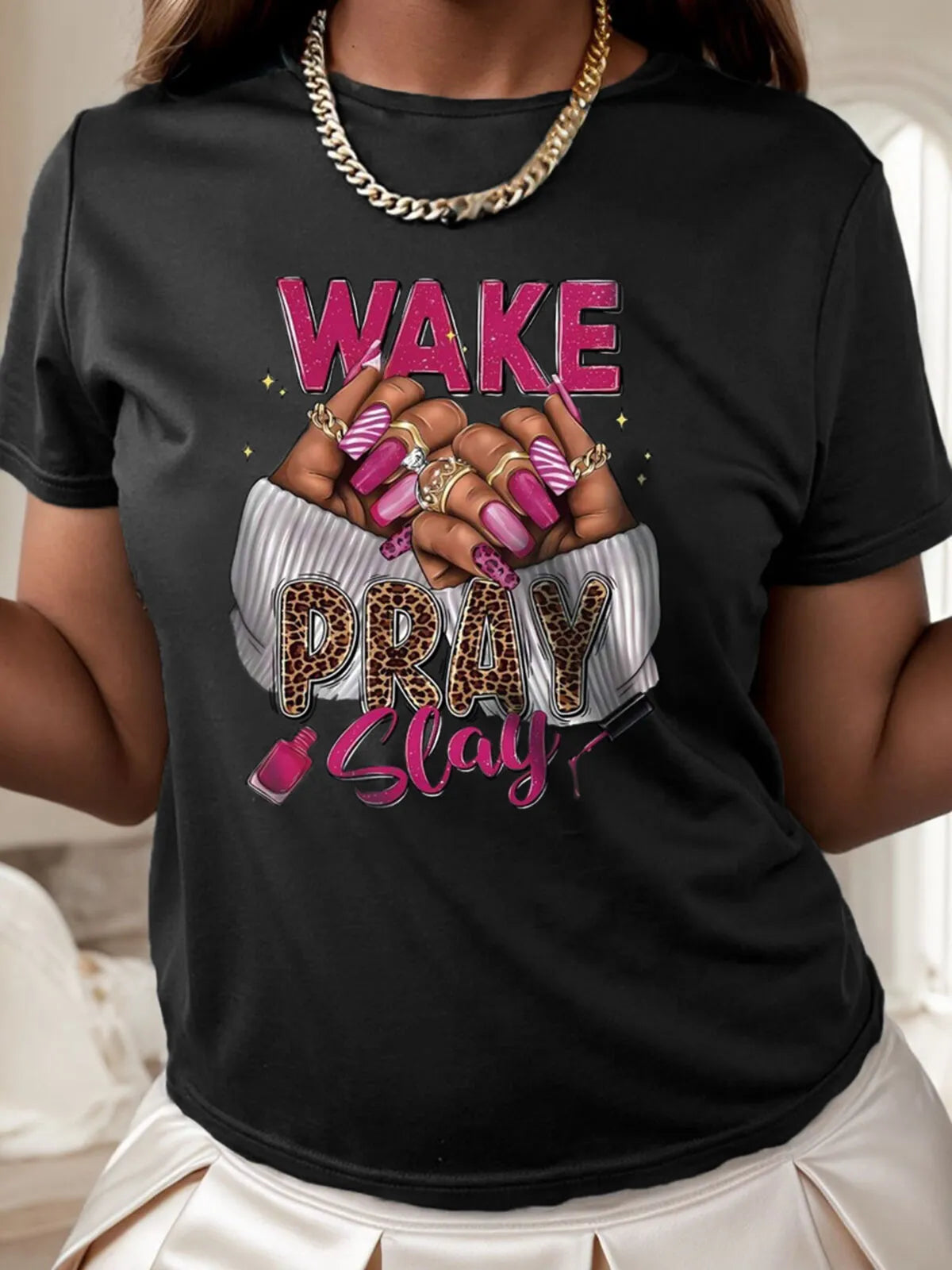 Graphic Round Neck Regular Sleeve Short Sleeve T-shirt