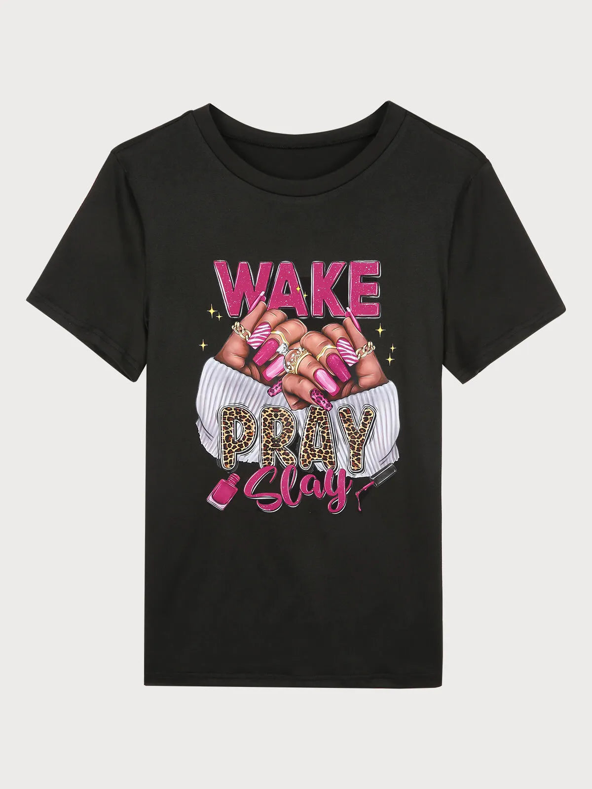Graphic Round Neck Regular Sleeve Short Sleeve T-shirt